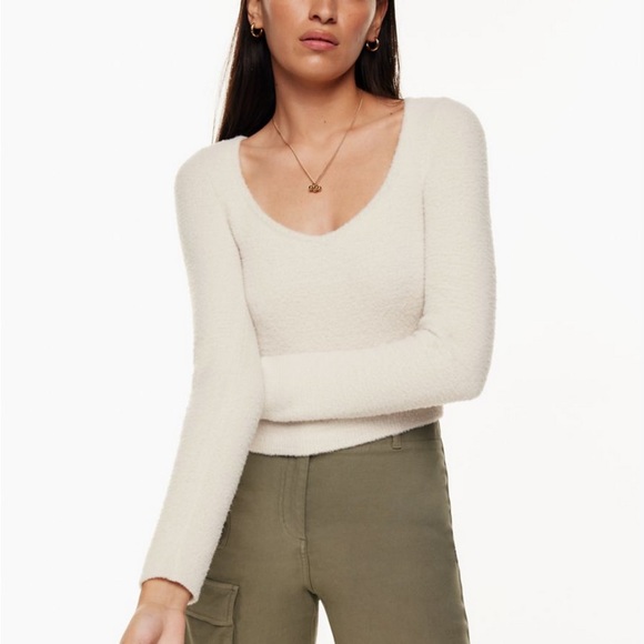 Wilfred hush knit sweetheart sweater top - Picture 1 of 7